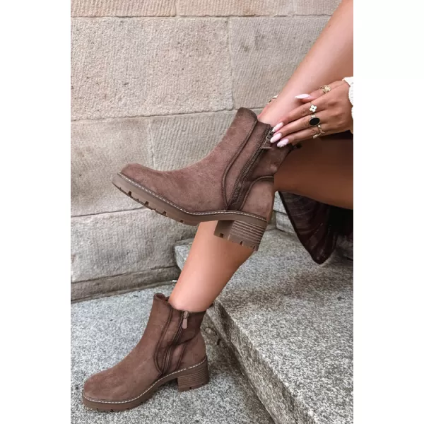  Dámske členkové topánky S.BARSKI HY62-8101 COFFEE 