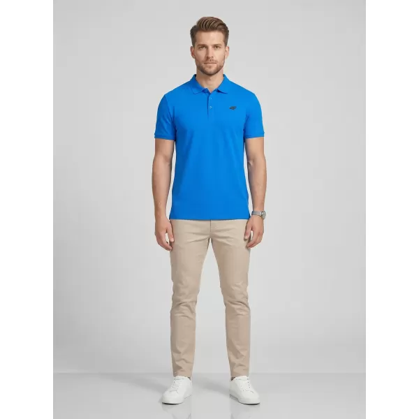  Pánske tričko s golierom 4F WMM00TPTSM0770 BLUE 