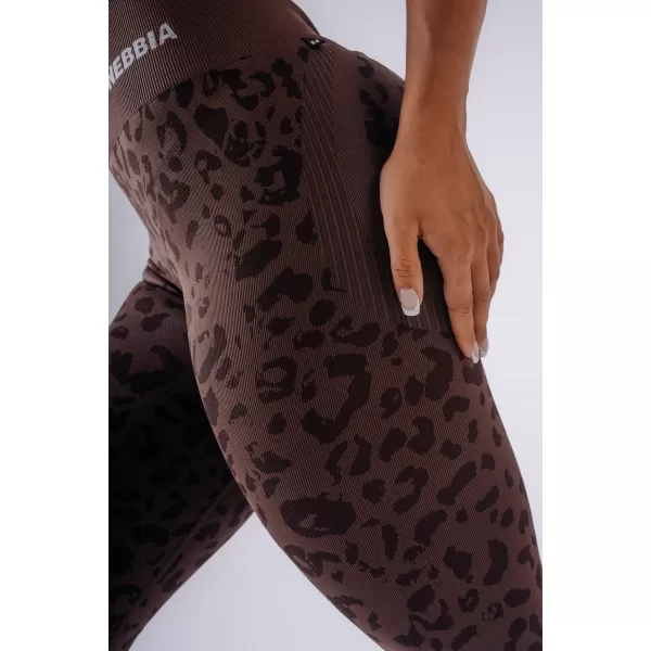  Dámske legíny NEBBIA PRIMAL 849 DARK BROWN LEOPARD 