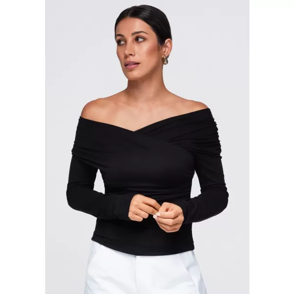  Dámska blúzka OMBRE OW-TS-E0088 BLACK 