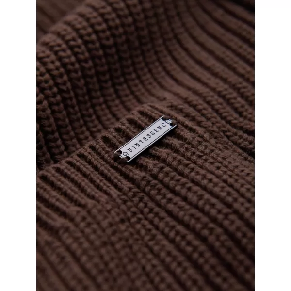  Pánsky kardigan OMBRE OM-SWCD-0200 BROWN 