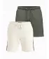 Pánsky set kraťas OMBRE Z128 CREAM/OLIVE
