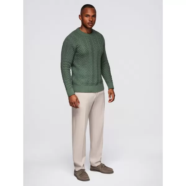  Pánsky sveter OMBRE OM-SWSW-0190 MUTED GREEN 