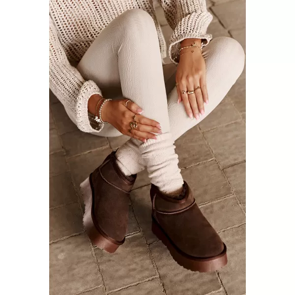  Dámske snehule BOTO W5828 BROWN 