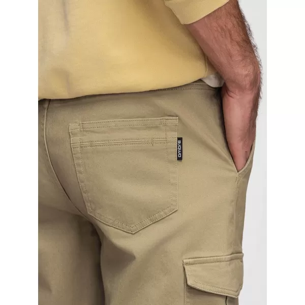  Pánske nohavice OMBRE OM-PAJO-0290 KHAKI 