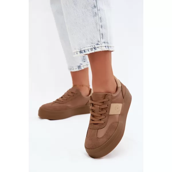  Dámske tenisky BIG STAR SHOES UU274015 BROWN/BEIGE 