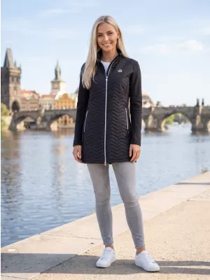 Dámsky hybridný kabát ALTISPORT IRYSA ČIERNA