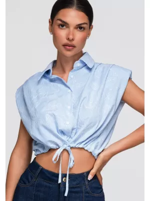Dámska košeľa OMBRE OW-SH-E0057 BLUE