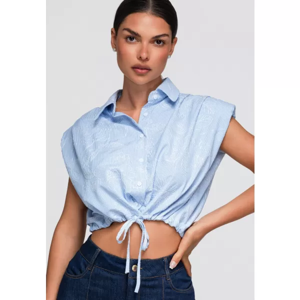  Dámska košeľa OMBRE OW-SH-E0057 BLUE 