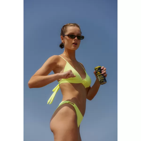  Dámske bikiny - spodný diel NORDBLANC TWINKLE NBSSS8242 ŽIARIVO ŽLTÁ 