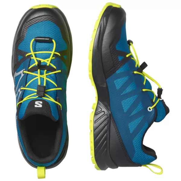  Detské topánky SALOMON OUTSCAPE WATERPROOF L49212500 MYKONOS BLUE/BLACK/ACID LIME 