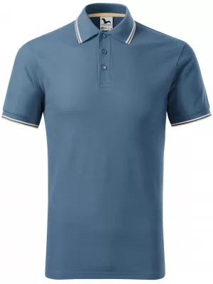 Pánske tričko s golierom MALFINI FOCUS 232 DENIM