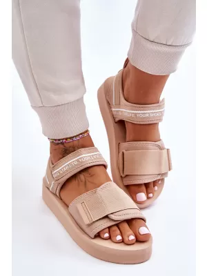 Dámske sandále BIG STAR SHOES LL274787 BEIGE