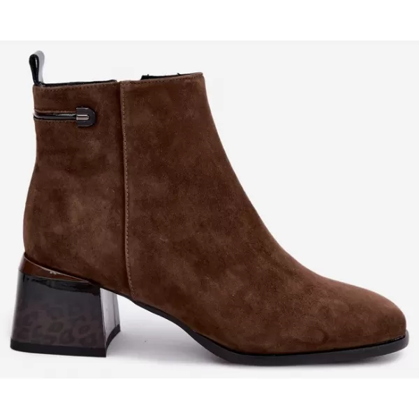  Dámske členkové topánky BOTO 26BT24-398 COFFEE 