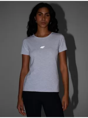 Dámske tričko 4F WMM00TTSHF2255 COLD LIGHT GREY MELANGE