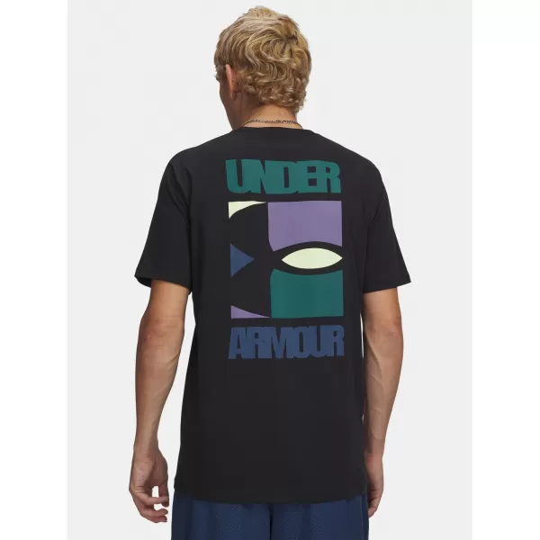  Pánske tričko UNDER ARMOUR M BLOCK LOGO SS 6009250-001 ČIERNA 