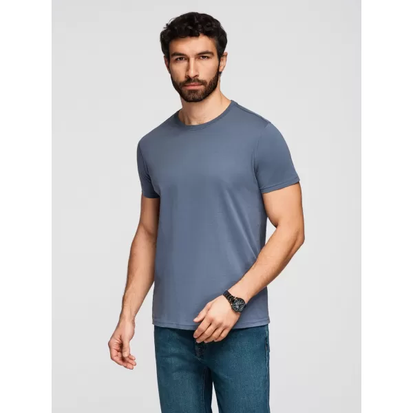  Pánske tričko OMBRE OM-TSBS-0268 WHITE/GRAPHITE/BLUE DENIM 