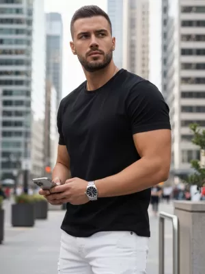 Pánske tričko DSTREET RX5670 ČIERNA