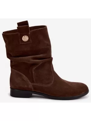 Dámske členkové topánky ZAZOO 4210 CHOCOLATE