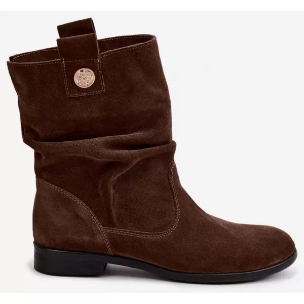  Dámske členkové topánky ZAZOO 4210 CHOCOLATE 