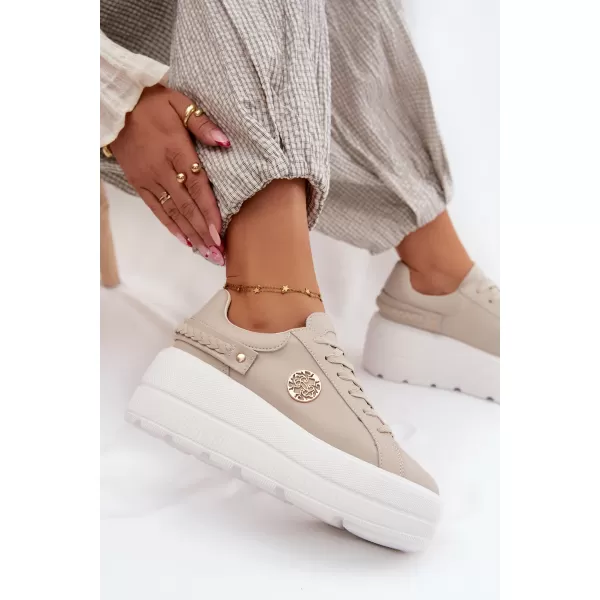 Dámske tenisky D&A LR61-7095 BEIGE 