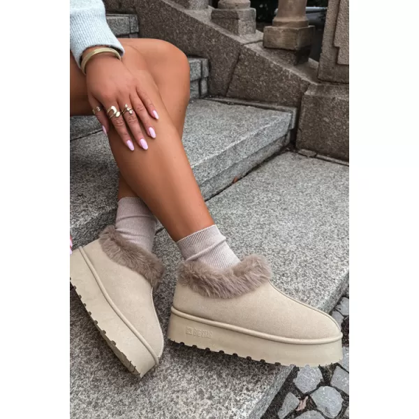  Dámske snehule BIG STAR SHOES UU274204 BEIGE 