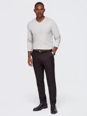 Pánske tričko OMBRE OM-LSBL-0143 LIGHT BEIGE