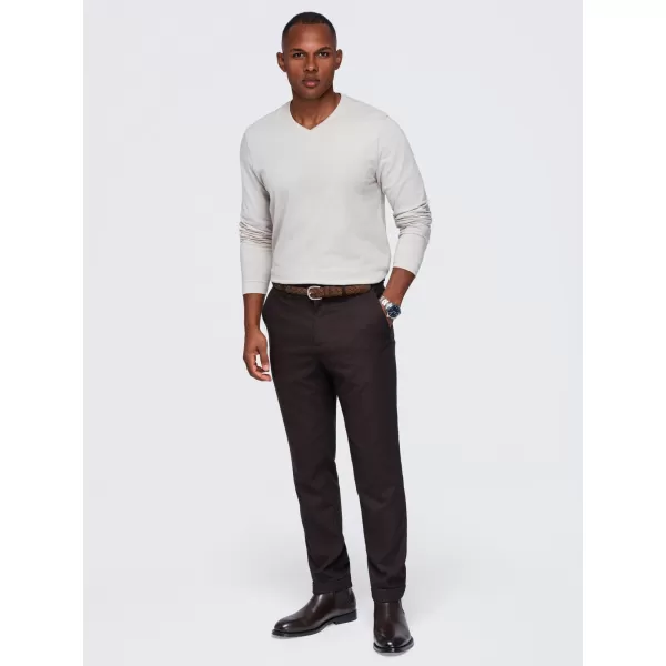  Pánske tričko OMBRE OM-LSBL-0143 LIGHT BEIGE 