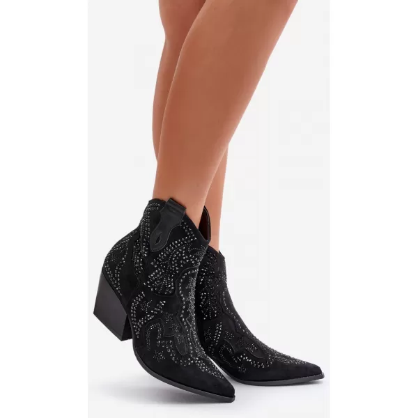 Dámske topánky na podpätku BOTO 9676A BLACK 