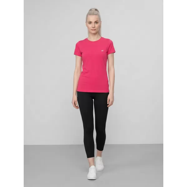  Dámske funkčné tričko 4F WAW25TFTSF1527 DARK PINK 