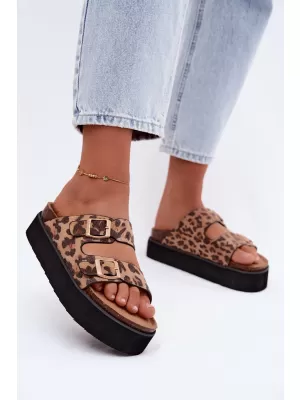 Dámske šľapky WRANGLER 20261072.92A BROWN/BEIGE