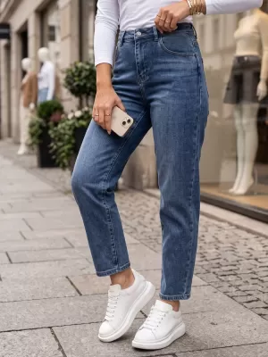 Dámske nohavice DSTREET UY3104 MODRÁ