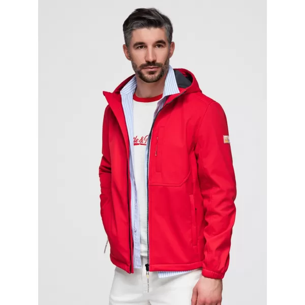  Pánska softshellová bunda OMBRE OM-JANP-0292 RED 