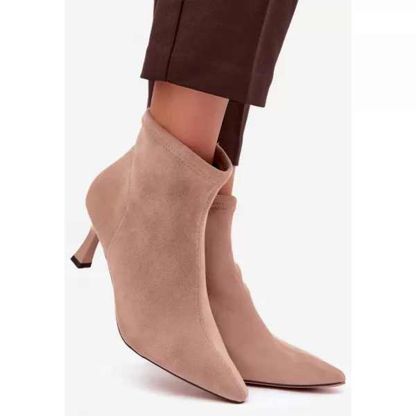  Dámske členkové topánky BOTO 7107 BEIGE 