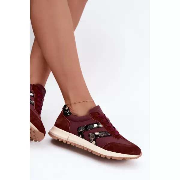  Dámske tenisky D&A GR62-6015 BURGUNDY 