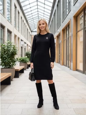 Dámske pletené šaty ALTISPORT ISIDORE ČIERNA