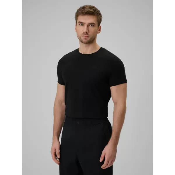  Pánske tričko 4F WAW25TTSHM2401 DEEP BLACK 