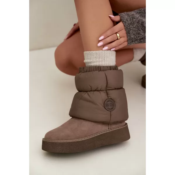  Dámske snehule BIG STAR SHOES UU274732 DARK BEIGE 