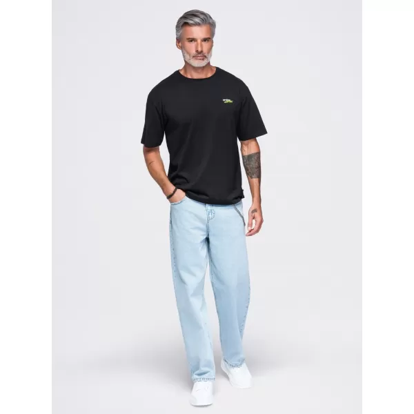  Pánske tričko OMBRE OM-TSPT-0284 BLACK 