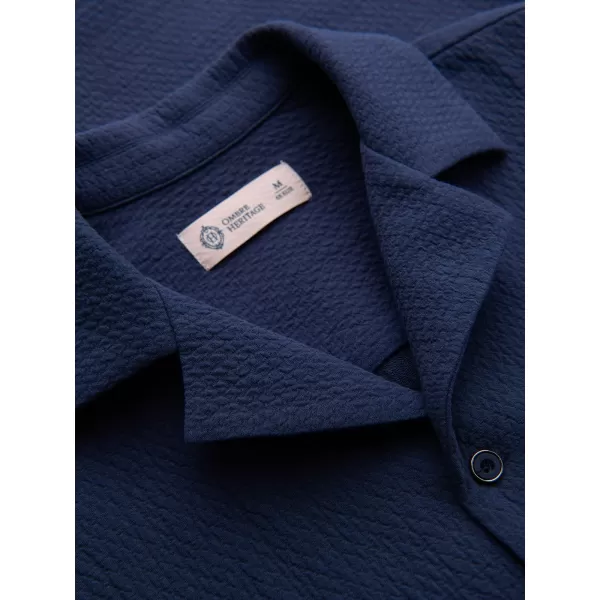  Pánska košeľa OMBRE OM-SHSS-0220 NAVY BLUE 