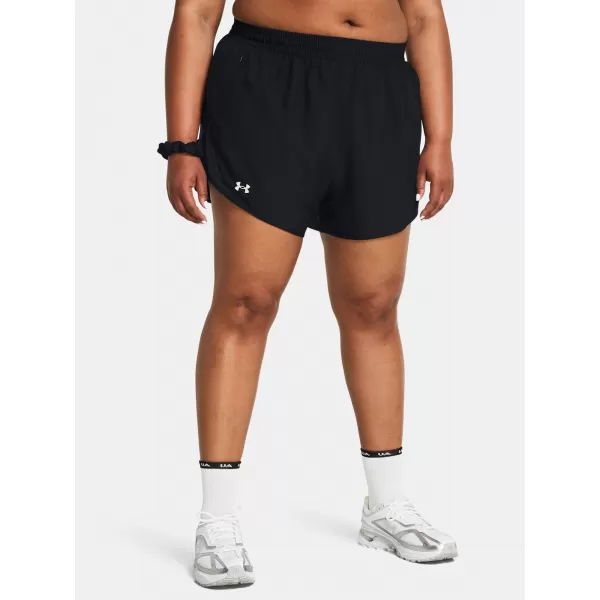  Dámske kraťasy UNDER ARMOUR UA FLY BY 3'' SHORTS 1382853-001 ČIERNA 