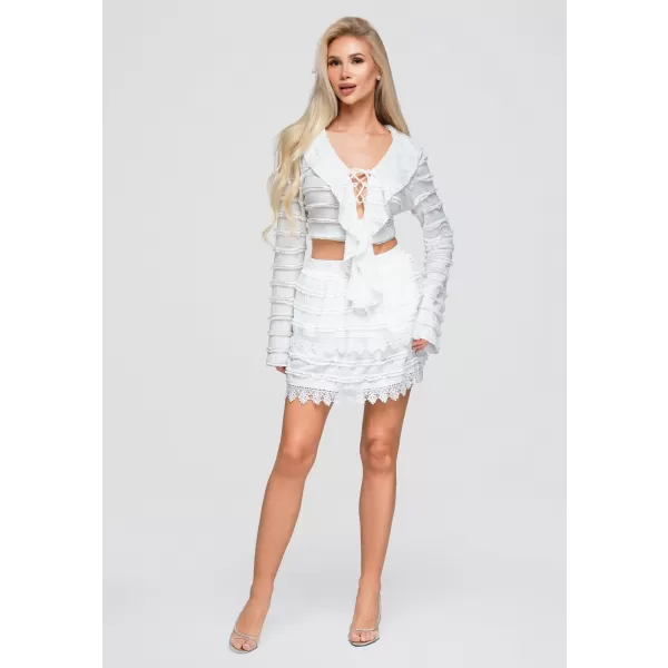  Dámska sukňa OMBRE OW-GL-E0015 WHITE 