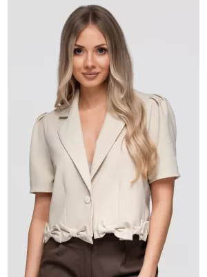 Dámska bunda OMBRE OW-BL-E0002 BEIGE