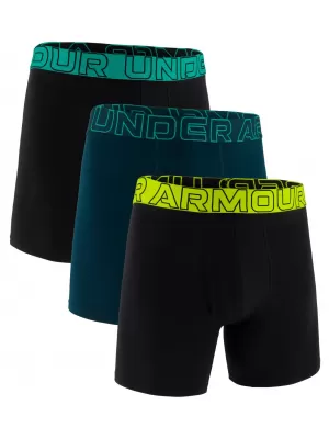 Pánske boxerky UNDER ARMOUR M PERF COTTON 6IN (3KS) 1383889-007 ČIERNA