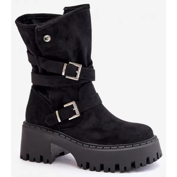  Dámske členkové topánky BOTO QH7825/DA185 BLACK 