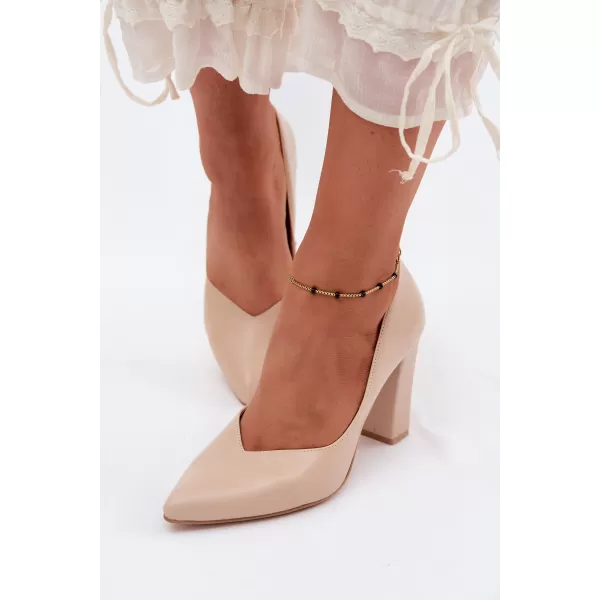  Dámske lodičky ZAZOO 853 BEIGE 