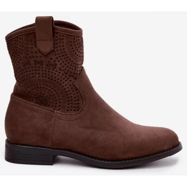  Dámske členkové topánky S.BARSKI HY62-8125 CHOCOLATE 