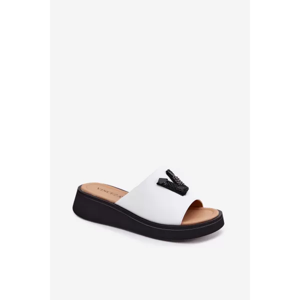  Dámske šľapky VINCEZA 66950 WHITE 