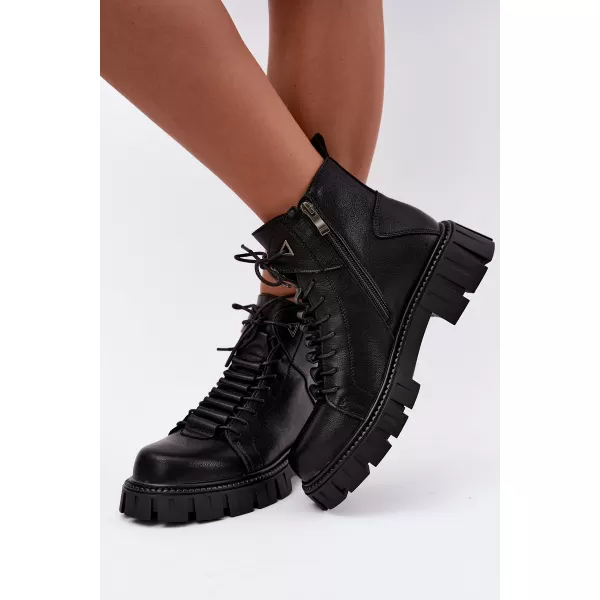  Dámske členkové topánky D&A JC62-1044 BLACK 