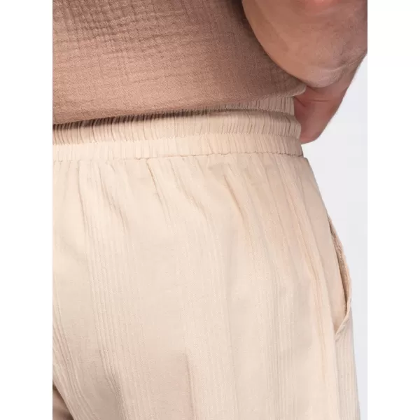  Pánske kraťasy OMBRE OM-SRCS-0209 LIGHT BROWN 